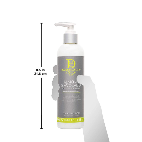 Design Essentials Moisturizing and Detangling Leave In Conditioner Almond and Avocado Collection, 12 Ounces