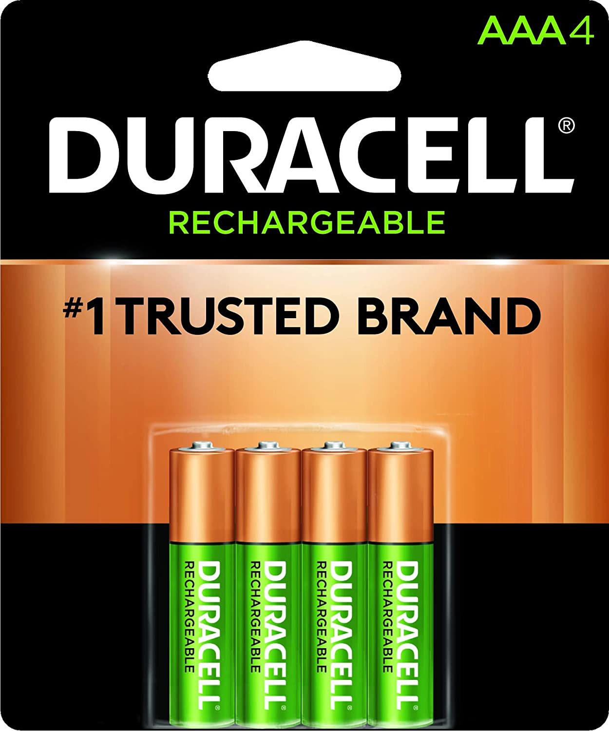 Duracell Rechargeable StayCharged AAA Batteries, 4 Count ( Packaging May Vary)