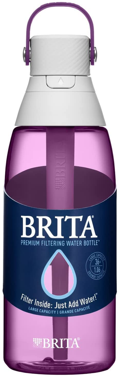 Brita Plastic Water Filter Bottle, 26 Ounce 1, Sea Glass
