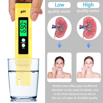 Digital PH Meter,Backlight PH Meter 0.01 High Precision Water Quality Tester, PH Range is 0-14, Suitable for Drinking Water Swimming Pool and Aquarium PH Tester Design, with ATC