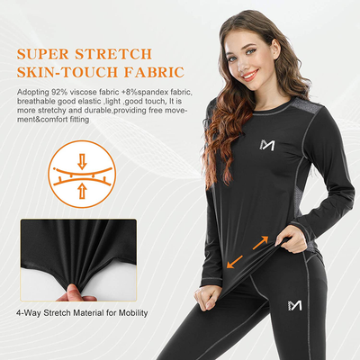 Women's Thermal Underwear Set, Winter Compression Long Johns Base Layer Skiing