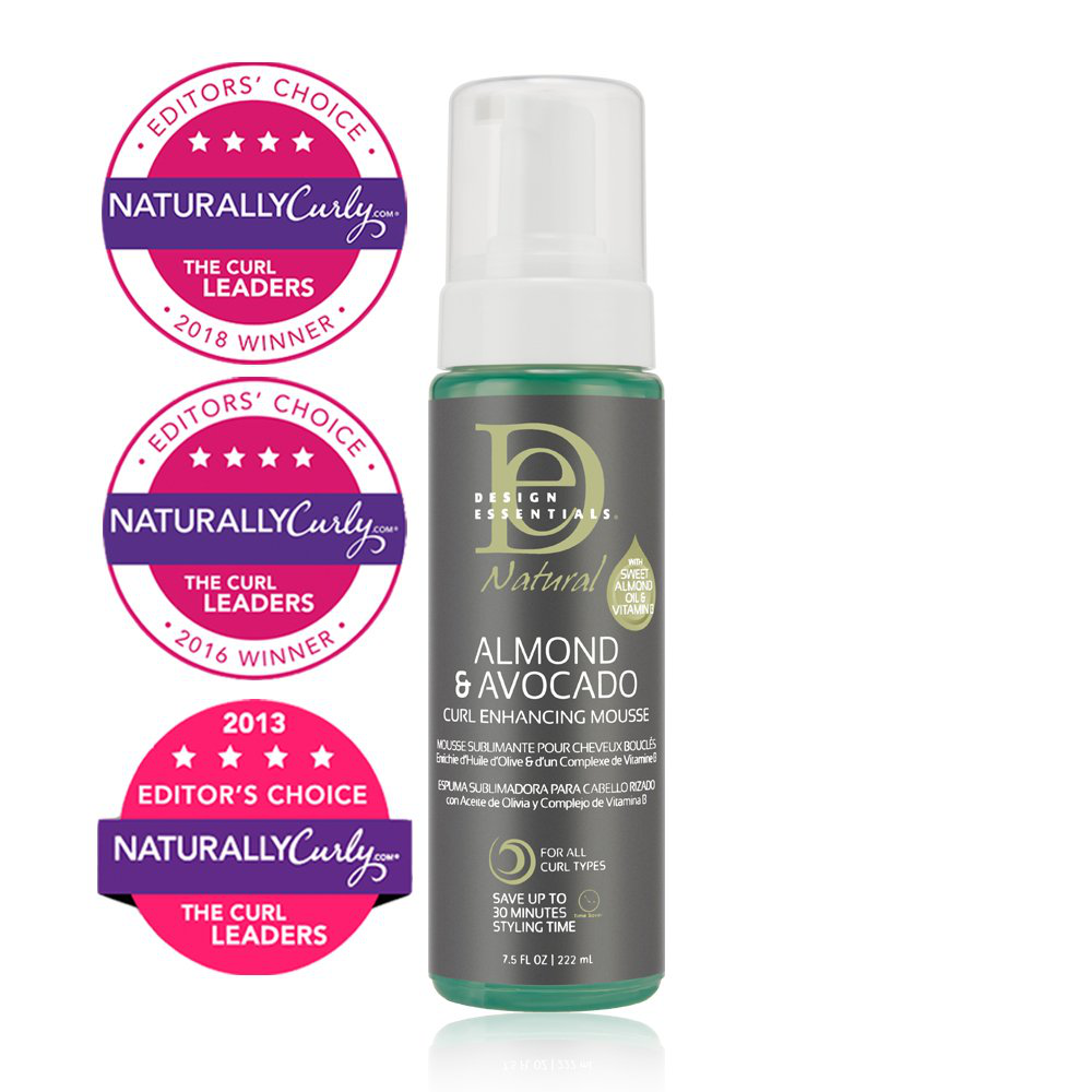 Design Essentials Natural Curl Enhancing Mousse REFILL, Best Value - Almond & Avocado Collection, 32 Oz