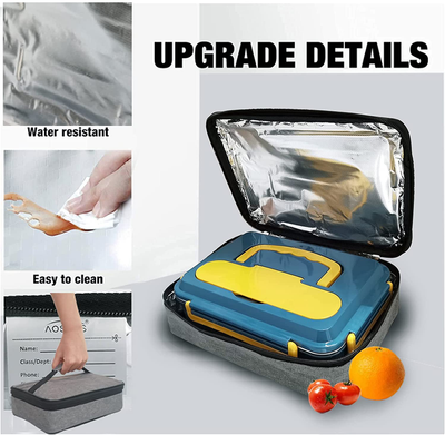 Electric Lunch Boxes Car Food Warmer (2021 Upgrade) Portable Bento Food Heater for Work Home 12V 24V 110V (Fast Heating,100% Leak Proof) Best Gift