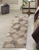 Unique Loom Chromatic Collection Modern Abstract Rustic Area Rug, 2' 2" x 6' 7" Runner, Gray/Beige