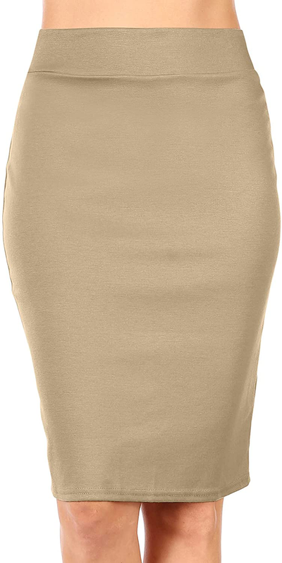 Reg and Plus Size Pencil Skirts for Women Below The Knee. Work,Weekends,Date Nights,Sexy Office Business Bodycon Skirts