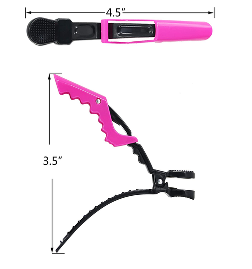 Hair Clips for Women by HH&LL – Wide Teeth & Double-Hinged Design – Alligator Styling Sectioning Clips of Professional Hair Salon Quality - 10Pack (Mixing)