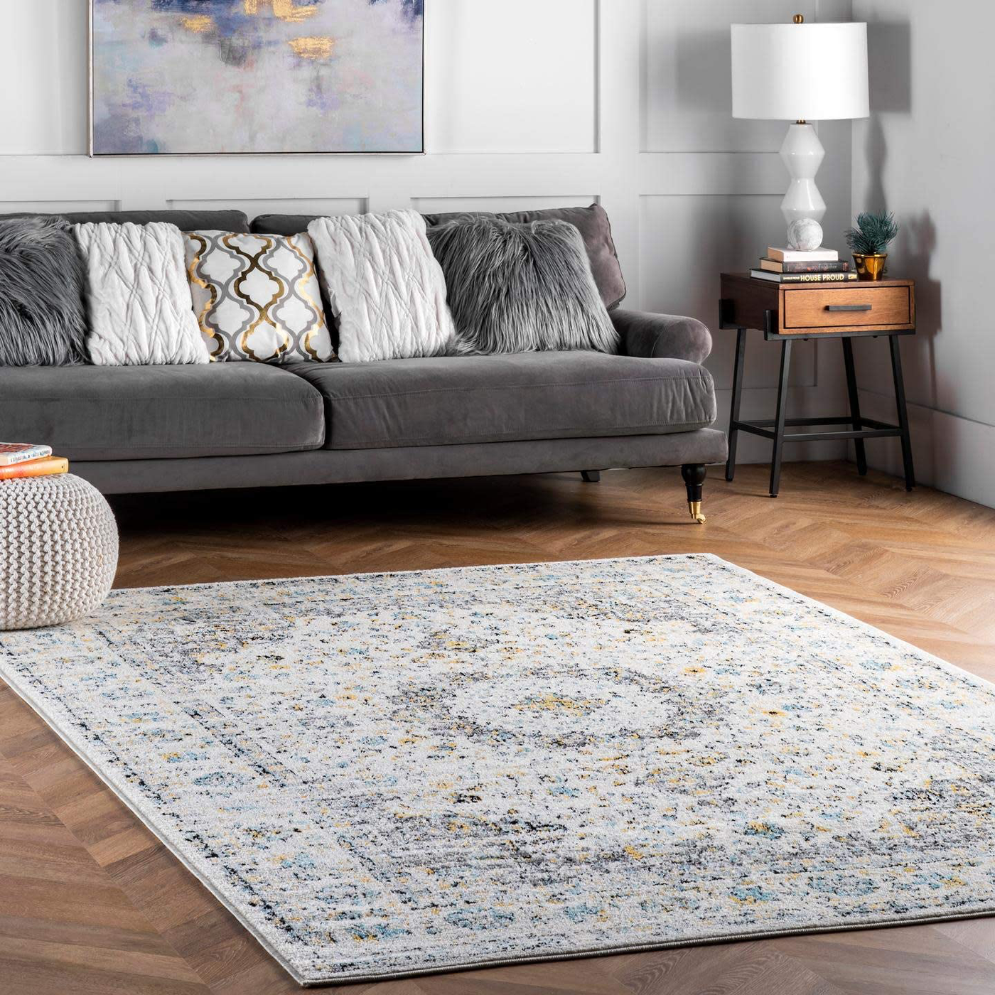 nuLOOM Paisley Verona Vintage Persian Accent Rug, 2' x 3', Grey