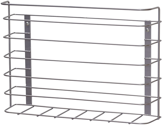 Household Essentials 1229-1 Tall Basket Door Mount Cabinet Organizer | Mounts to Solid Cabinet Doors or Walls