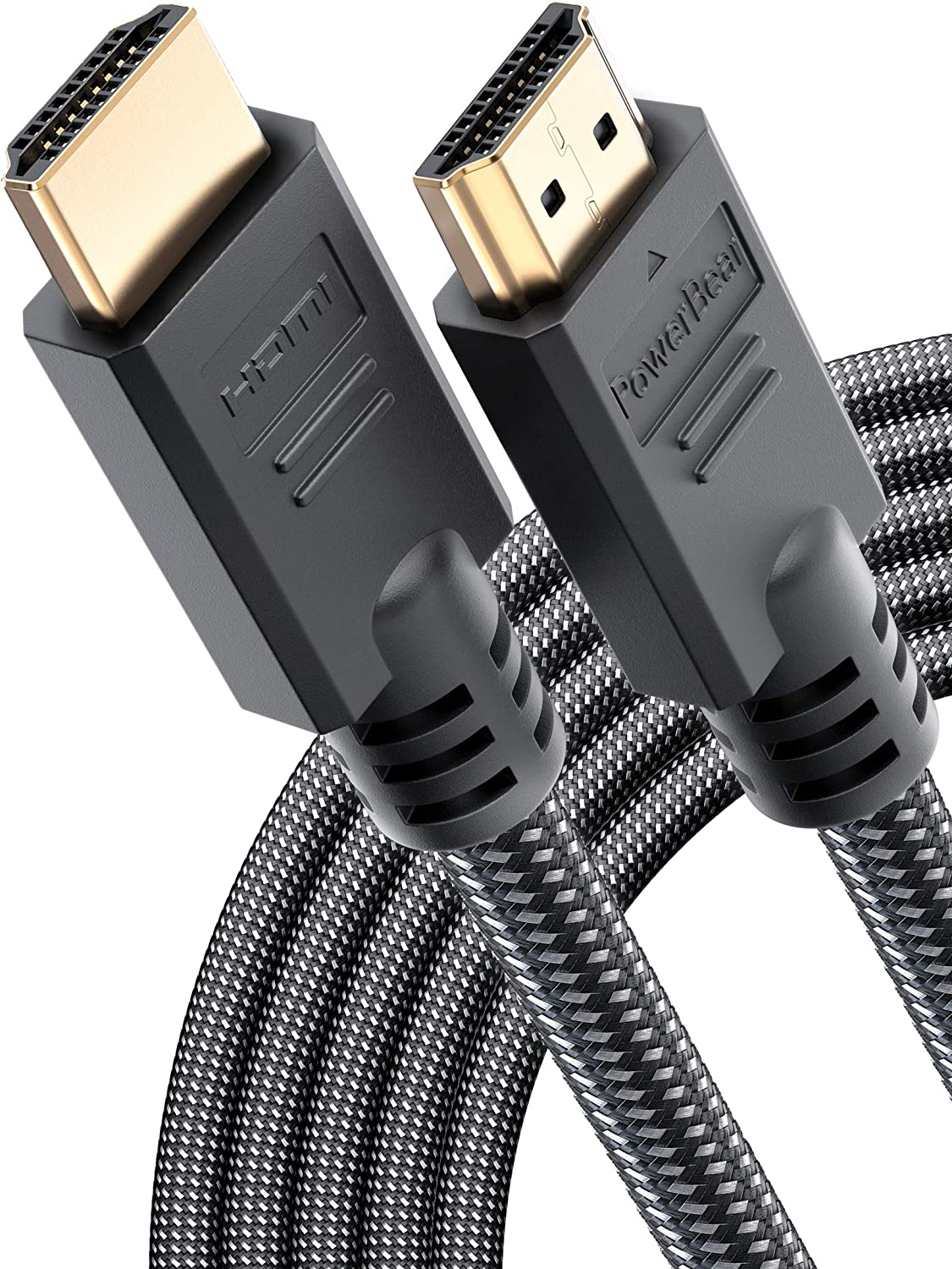 Multi Pack PowerBear 4K HDMI Cables Braided Nylon & Gold Connectors, 4K @ 60Hz, Ultra HD, 2K, 1080P, ARC & CL3 Rated