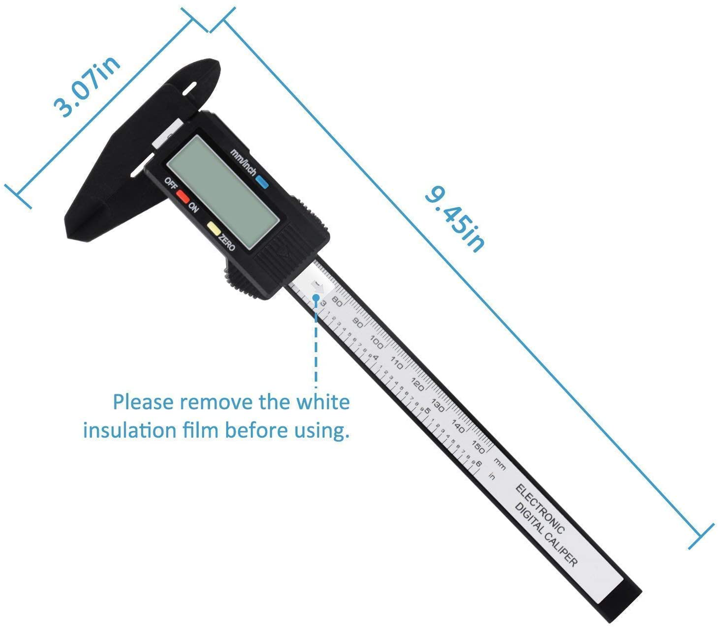 Digital Caliper, 8" Caliper Measuring Tool Extreme Accuracy Waterproof Electronic Vernier Caliper Industrial Stainless Steel Digital, Durable Measuring Tool with Large LCD Screen