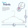 White Plastic Hangers, Notched, Set of 48 Durable and Slim, Great for Pants, Notched, Made in The USA (White, 48 Pack)