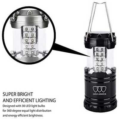 4 Pack LED Portable Camping Lanterns with Batteries - (Multicolor)