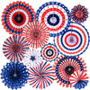 Patriotic Decorations Indoor Outdoor Hanging Paper Fans