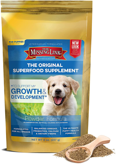 The Missing Link Original Hips & Joints Powder, All-Natural Veterinarian Formulated Superfood Dog Supplement, Balanced Omegas 3 & 6 + Glucosamine + Dietary Fiber for Mobility & Digestive Health