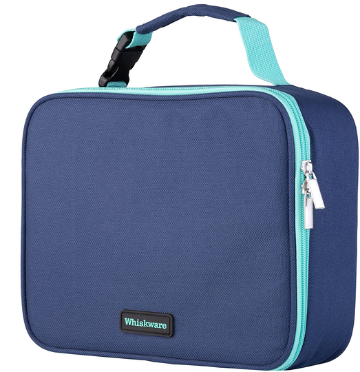 Whiskware Insulated Soft Cooler Lunch Box for School, Work, and Travel, One Size, Navy