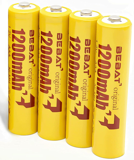 Rechargeable AAA Batteries 4 Pack 1200mAH 1.2V High Capacity AAA Rechargeable Battery Pack Household Baterias Recargables Triple A Batteries Rechargeable Cell NiMH Rechargable Batteries Variety Pack