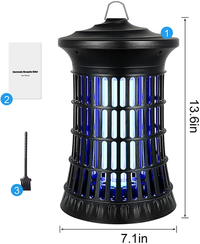 2021 Bug Zapper for Outdoor and Indoor, 4200V High Powered Electric Mosquito Killer, Fly Insect Trap , Mosquito Trap with 20W Mosquito Lamp Bulb for Backyard, Patio, Bedroom, Kitchen, Office