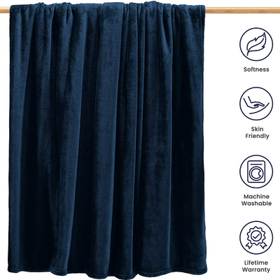 Microfiber Sleep Zone Lightweight Flannel Fleece Blanket Throw 