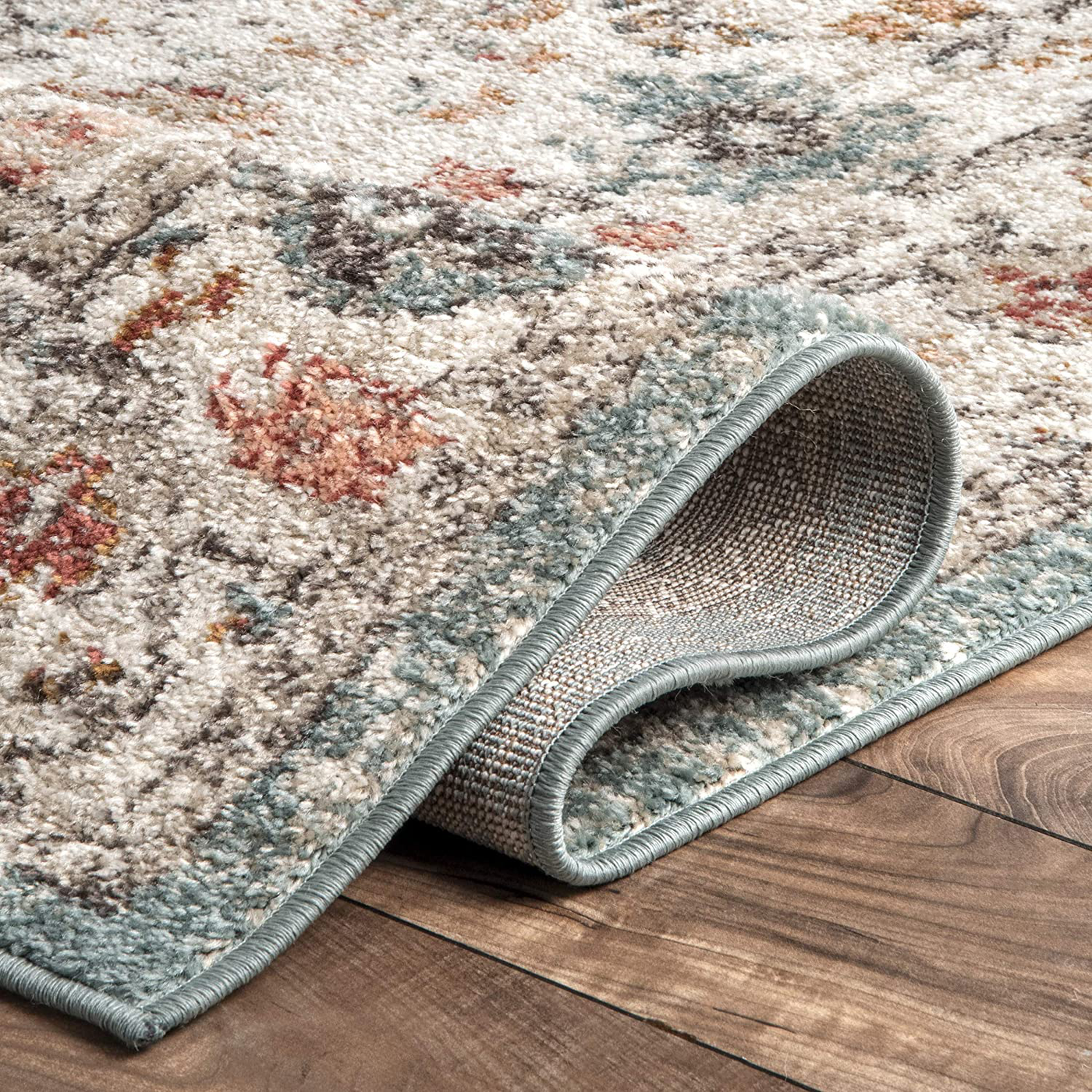 nuLOOM Rose Persian Vintage Area Rug, 6' 7" Round, Beige