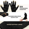 Winter Gloves For Men And Women, Warm Knit Touch Screen Texting Anti-Slip Thermal Gloves With Wool Lining (Black-M)
