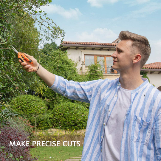 VIVOSUN 6.5 Inch Gardening Hand Pruner Pruning Shear with Straight Stainless Steel Blades Orange