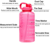  Motivational Water Bottle with Time Marker & Straw, Leakproof Tritan BPA Free for Fitness, Gym and Outdoor Sports
