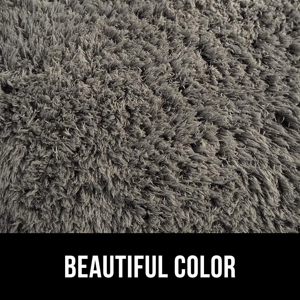 Gorilla Grip Original Ultra Soft Runner Area Rug, 2x8 FT, Many Colors, Luxury Shag Carpets, Fluffy Indoor Washable Rugs for Kids Bedrooms, Plush Home Decor for Living Room Floor, Bedroom, Light Gray