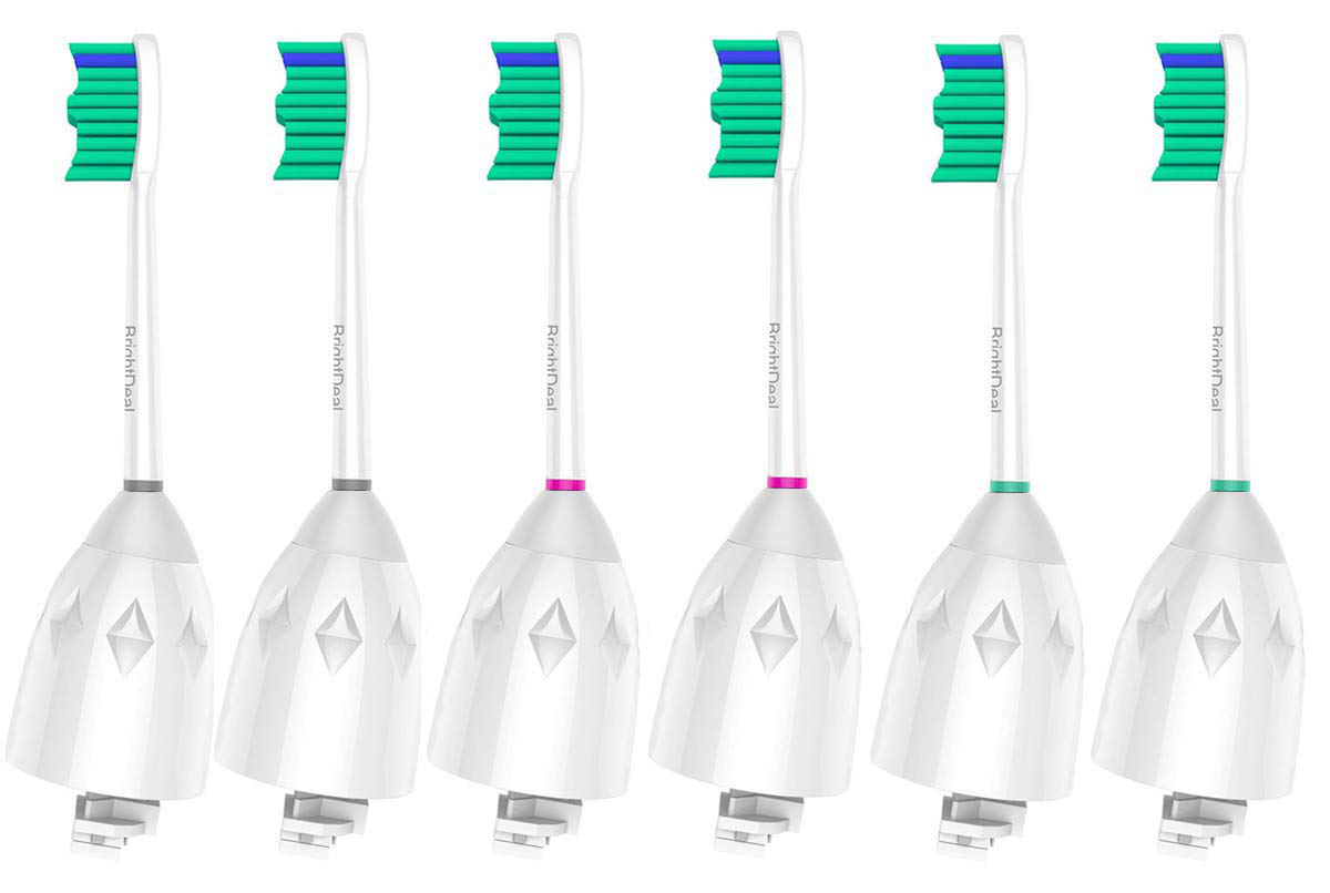 Brightdeal Replacement Brush Heads Compatible with Philips Sonicare Toothbrush Essence Xtreme Elite and Advance HX7022/66, 6-Pack