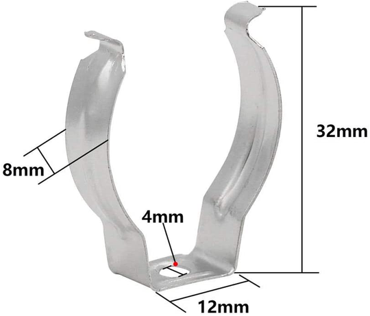 SinLoon T5 T8 LED Light Bulbs 20 Clips Holder Bracket.T8 LED Tube Light - Fluorescent Tube Lamp Mounting Bracket to Hang 10 Tubes - Stainless Steel Lampholder Support 20pcs.(T8 Clips 20PCS)
