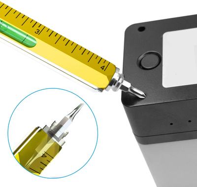 Cool Pen Gifts for Men, Cutier 6-in-1 Multi Tool Tech Pen Gadgets Tools for Men, Personalized Gifts for Dad or Him, Funny Gift for Christmas, Father's Day Valentines or Birthdays Gifts (Black)