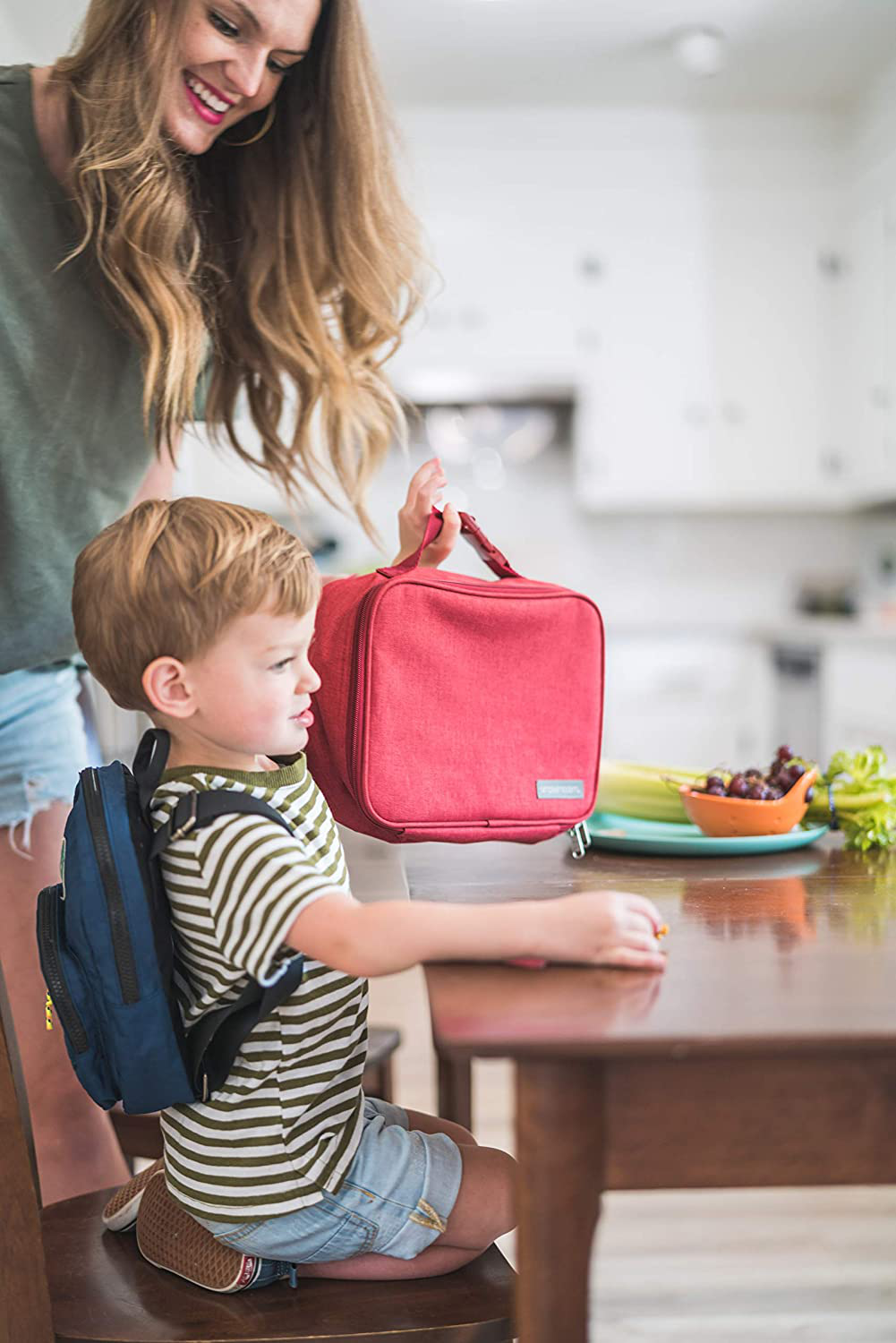 Simple Modern 8L Myriad Lunch Bag for Women & Men - Red Insulated Kids Lunch Box -Cherry