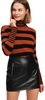 Floerns Women's Pocket Zipper Faux Leather Bodycon Short Skirt