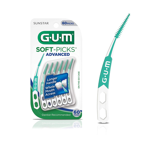GUM - 650R Soft-Picks Advanced Dental Picks, 60 Count