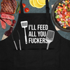 I'll Feed All You - Funny Aprons for Men, Women with 3 Pockets - Dad Gifts, Gifts for Men - Christmas, Thanksgiving, Birthday Gifts for Husband, Dad, Wife, Mom - Miracu Cooking Grilling BBQ Chef Apron