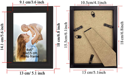 Giftgarden 4x6 Picture Frame Black Photo Frames Bulk for Wall or Tabletop, Set of 12