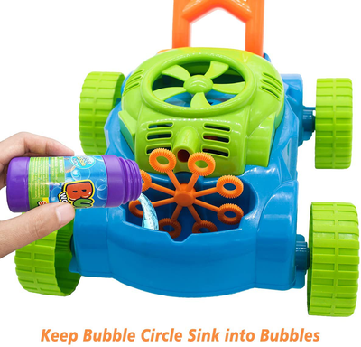 Lydaz Bubble Mower for Toddlers, Kids Bubble Blower Machine Lawn Games, Outdoor Push Toys, Halloween Christmas Birthday Toys Gifts for Preschool Baby Boys Girls