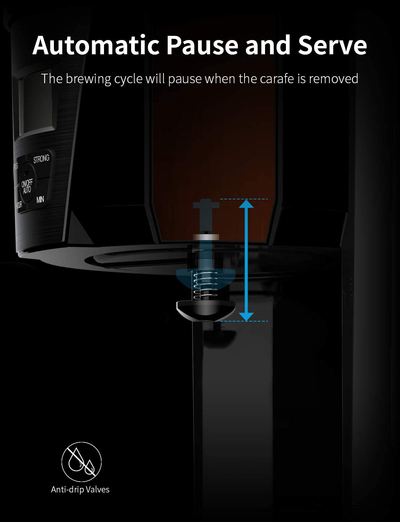 SHARDOR Drip Coffee Maker, 12 Cup Programmable Brew Coffee Machine 3.0, Automatic Start and Shut Off, Brew Strength Control, Warming Plate, Glass Carafe, 60oz, Black