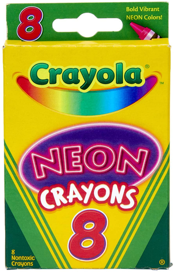 Crayola Neon Crayons, Coloring Book Supplies, Gift for Kids, 8 Count