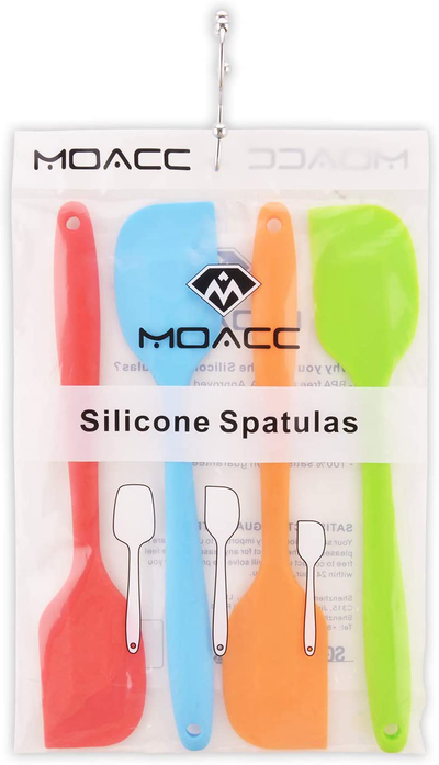 Silicone Spatulas, 11 inch Rubber Spatula Heat Resistant Non-Stick Flexible Scrapers Baking Mixing Tool (4 Piece)