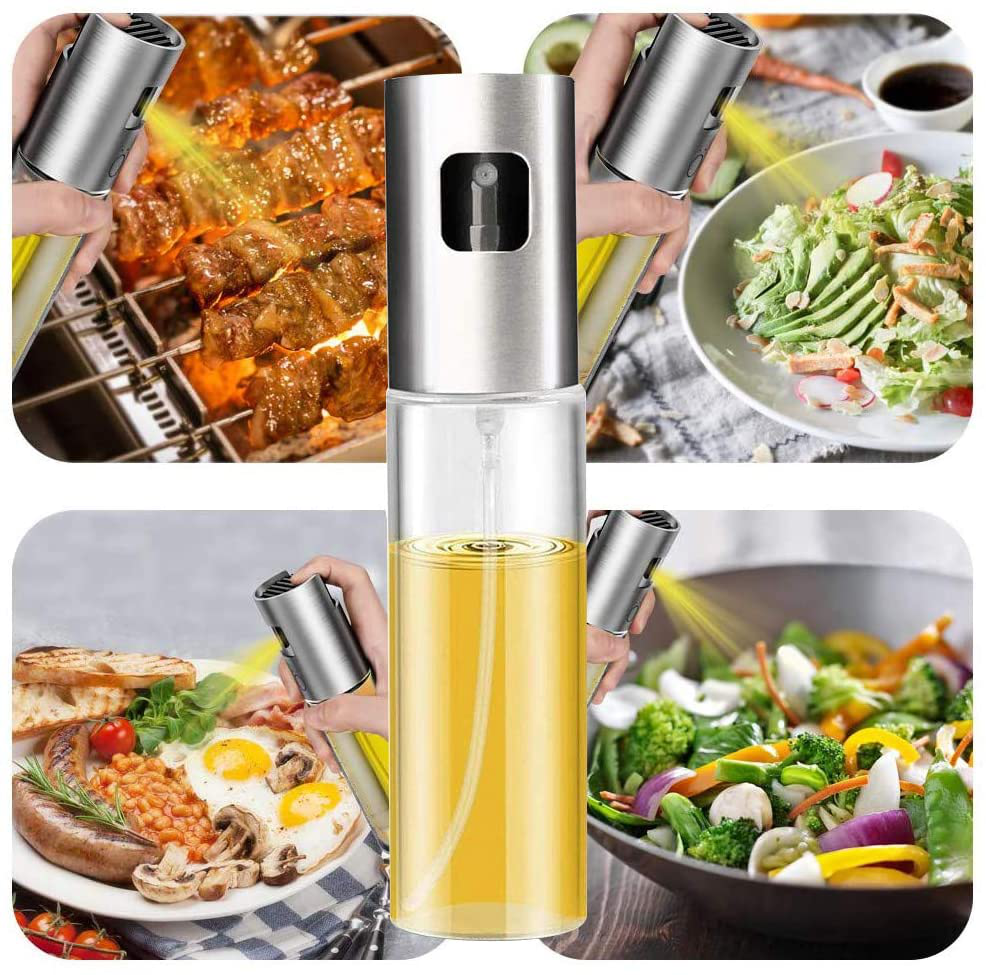 Oil Sprayer, Oil Sprayer with Olive Oil Holder, Fried Chicken, BBQ, Baking, Barbecue, Air Fryer, Salad, Olive Oil Dispenser