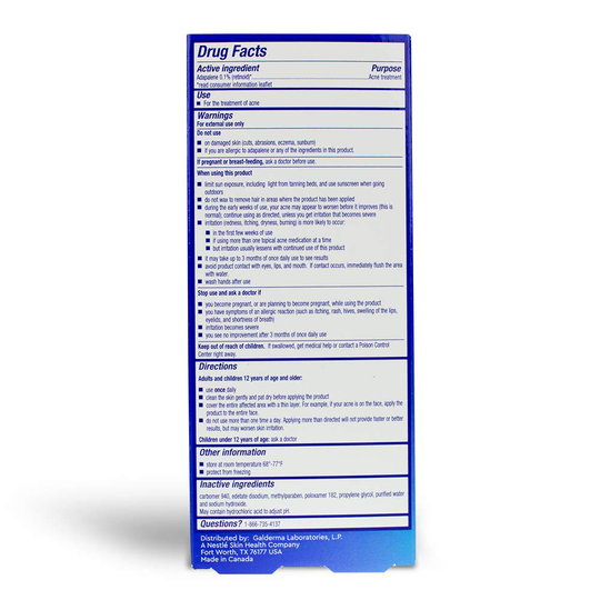 Acne Treatment Differin Gel for Face with Adapalene, Clears and Prevents Acne, Up to 30 Day Supply, 15g Tube