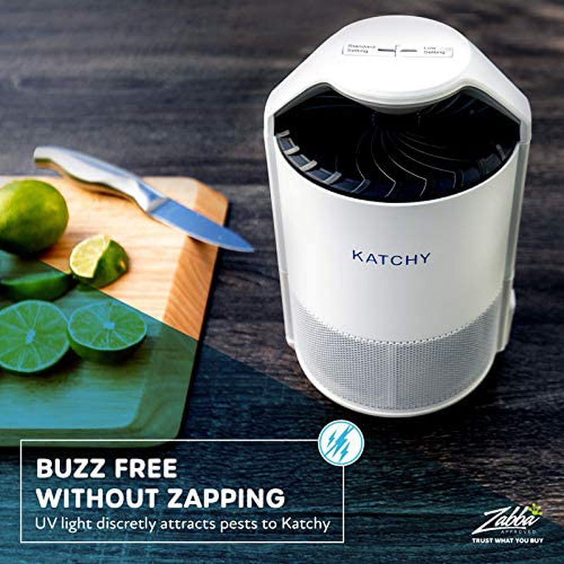 Indoor Insect and Flying Bugs Trap Fruit Fly Gnat Mosquito Killer with UV Light Fan Sticky Glue Boards No Zapper