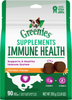 GREENIES Immune Health Dog Supplements with an Antioxidant Blend of Vitamin C and E, 90-Count Chicken-Flavor Soft Chews for Adult Dogs