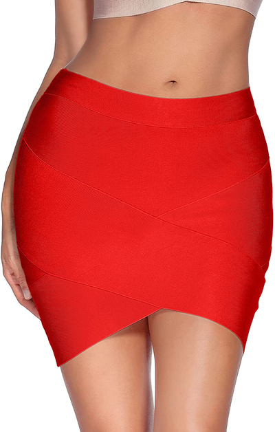 meilun Women's Rayon Bandage Bodycon Mini Skirt