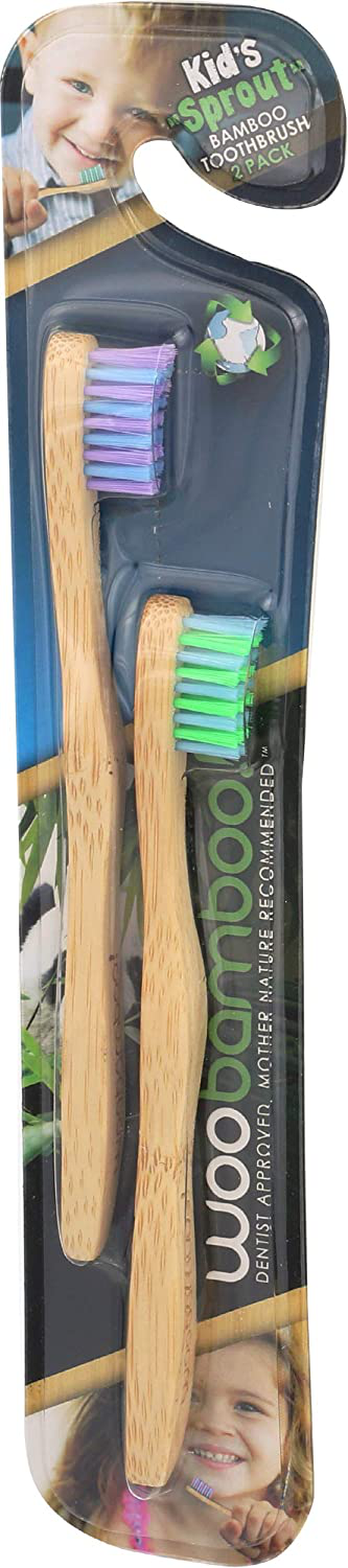 Woobamboo Toothbrush Kid Siper Sugar Freet 2 Pack