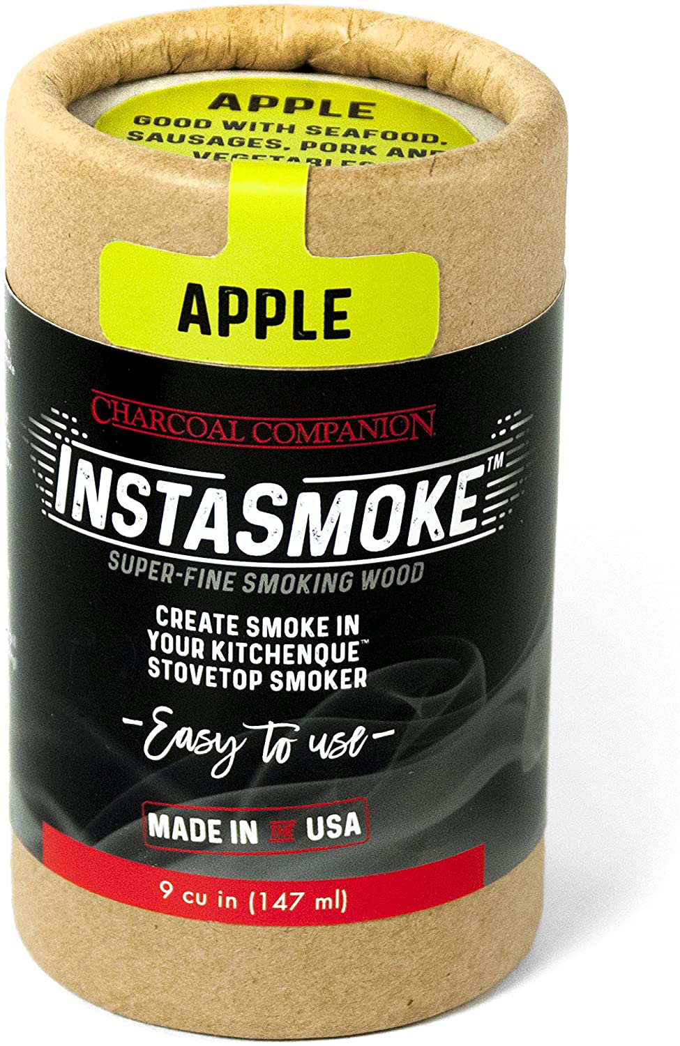 Charcoal Companion CC6078 Apple InstaSmoke Tubes Superfine Wood Chips