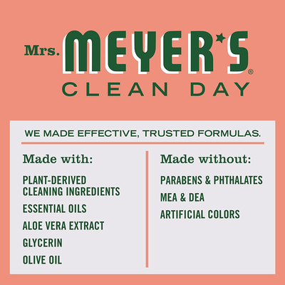 Mrs. Meyer's Clean Day Liquid Hand Soap, Cruelty Free and Biodegradable Hand Wash Made with Essential Oils, Geranium Scent, 12.5 oz - Pack of 3