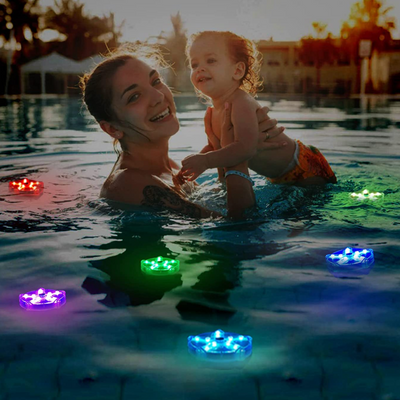 Floating LED Color-Changing Pool Lights 100% Waterproof 