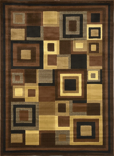 Home Dynamix Catalina Virginia Abstract Area Rug, Geometric Black/Brown 3'3"x5'2"