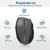 Wireless Mouse, E-YOOSO Computer Mouse 5 Adjustable DPI 6 Buttons Cordless Mouse Wireless Optical Mice with USB Nano Receiver, 2.4G Portable Ergonomic Wireless Mouse for Laptop/Windows/Mac/Office PC